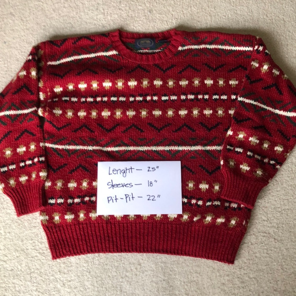 Cotton sweater jacquard knit